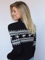 The Little Tailor Ladies Slim Fit Ski Design Knitted Christmas Jumper - Image 2 of 6