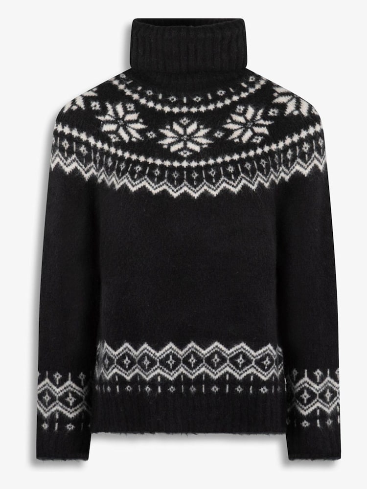 Buy The Little Tailor Snowflake Funnel Neck Chunky Christmas - Main Image