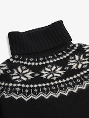 The Little Tailor Snowflake Funnel Neck Chunky Christmas Jumper - Image 5 of 5