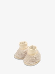 The Little Tailor Plush Lined Sherpa Fleece Baby Booties - Image 2 of 4