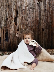 The Little Tailor Quilted Reversible Sherpa Fleece Lined Baby Blanket - Image 2 of 10