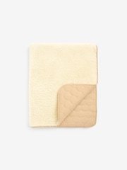 The Little Tailor Quilted Reversible Sherpa Fleece Lined Baby Blanket - Image 5 of 10