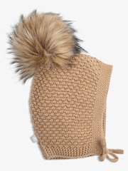 The Little Tailor Baby Pom Pom Textured Knitted 100% Cotton Hat - Image 3 of 4