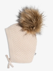 The Little Tailor Baby Pom Pom Textured Knitted 100% Cotton Hat - Image 2 of 2