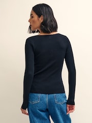 Nobodys Child Black Twist Front Knitted Top - Image 2 of 4