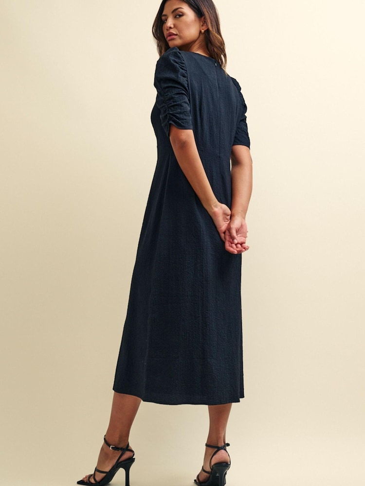 Nobody's Child Evie Black Midi Dress - Image 2 of 5