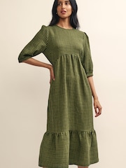 Nobodys Child Green Rachel Midi Dress Crew Neck - Image 1 of 4