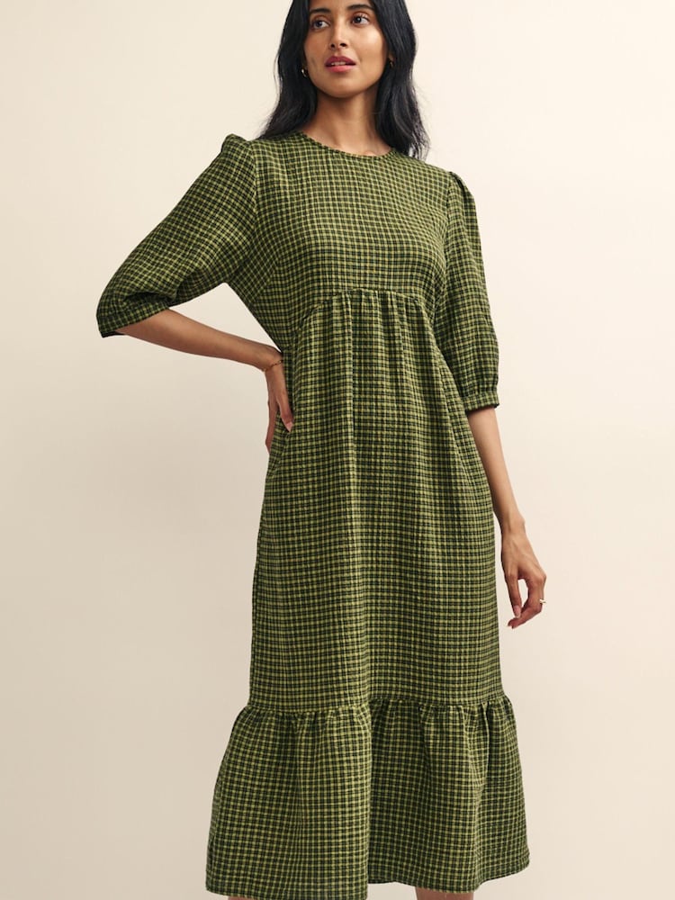 Nobodys Child Green Rachel Midi Dress Crew Neck - Image 1 of 4