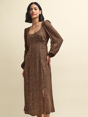 Nobody's Child Dee Dee Brown Midi Dress - Image 1 of 5