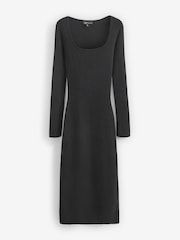 Nobody's Child Square Neck Knitted Midi Dress - Image 1 of 5