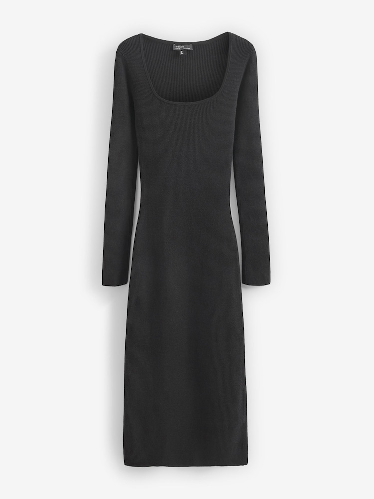 Nobody's Child Square Neck Knitted Midi Dress - Image 1 of 5