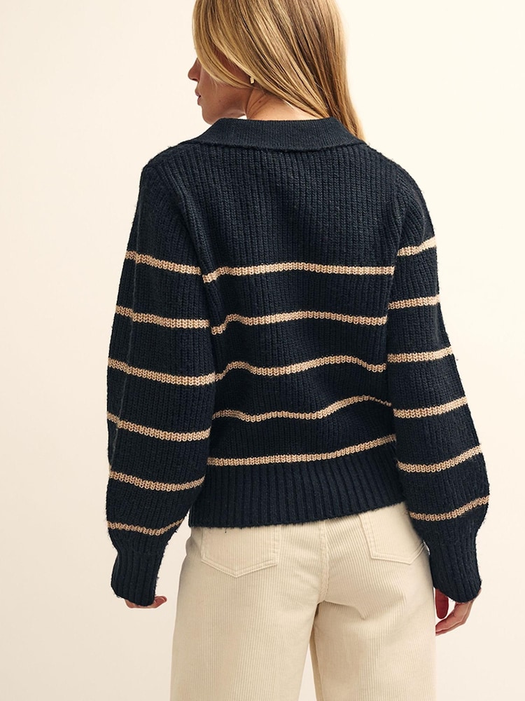 Nobodys Child   Open Collar Chunky Jumper - Image 2 of 4