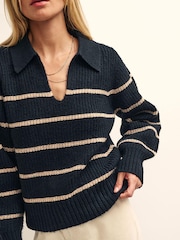 Nobodys Child   Open Collar Chunky Jumper - Image 3 of 4