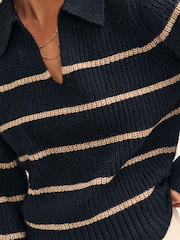 Nobodys Child   Open Collar Chunky Jumper - Image 4 of 4