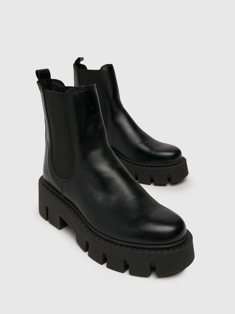 Schuh Armondo Chunky Chelsea Black Boots - Image 3 of 4