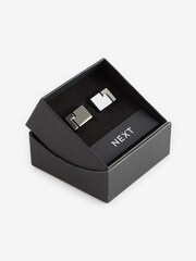 Gun Metal/Silver Puzzle Cufflinks - Image 4 of 4