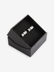 Gun Metal Textured Barrell Cufflink - Image 2 of 2