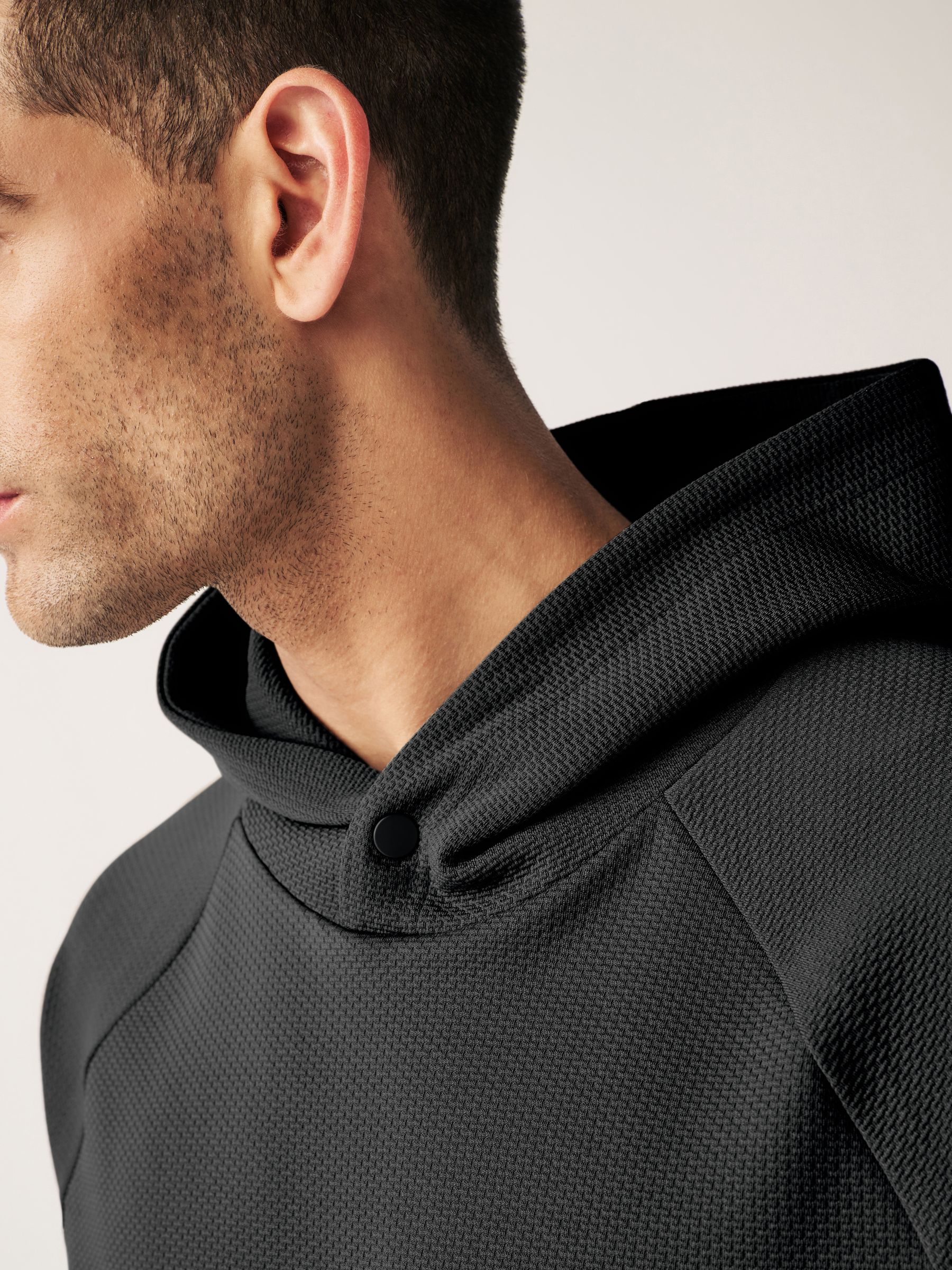 Buy Black Active Textured Hoodie from Next Luxembourg