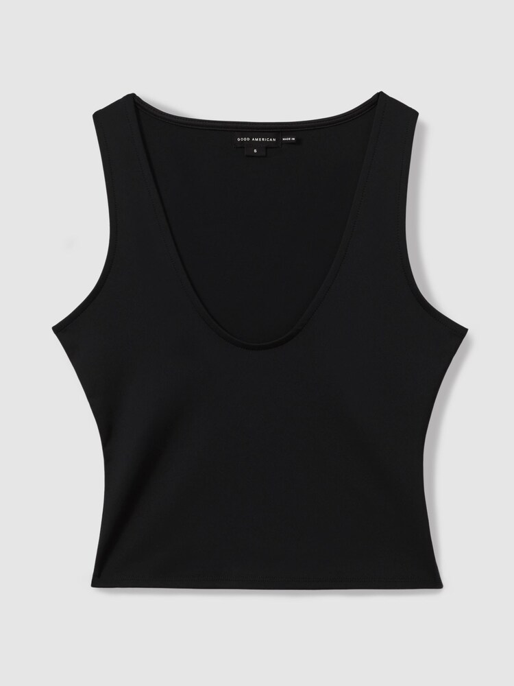 Good American Black Good American Scuba Scoop Neck Vest - Image 1 of 5 Good American Black Good American Scuba Scoop Neck Vest - Image 1 of 5