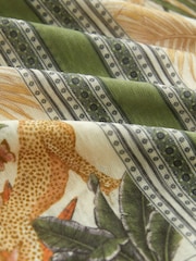 Tropical Print Long Sleeve Trim Blouse - Image 5 of 5