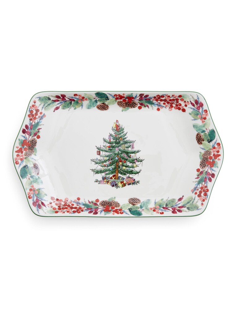 Spode Cream Christtmas Tree 2023 Annual Dessert Tray - Image 1 of 3 Spode Cream Christtmas Tree 2023 Annual Dessert Tray - Image 1 of 3