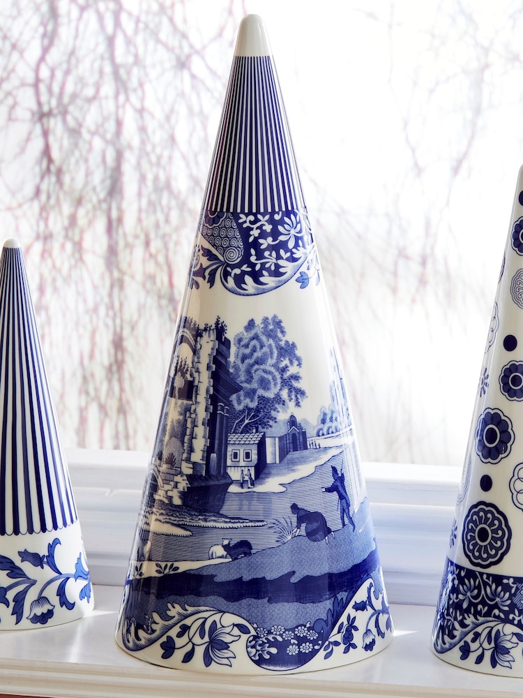 Spode Blue Italian Large Decorative Ornaments Cone - Image 1 of 4