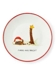 Spode White Kit Kemp Doodles Christmas Tidbit Plates - Image 2 of 6