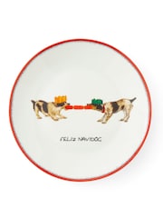 Spode White Kit Kemp Doodles Christmas Tidbit Plates - Image 3 of 6