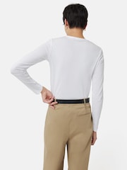 Jigsaw White Long Sleeve 100% Cotton Top - Image 2 of 7