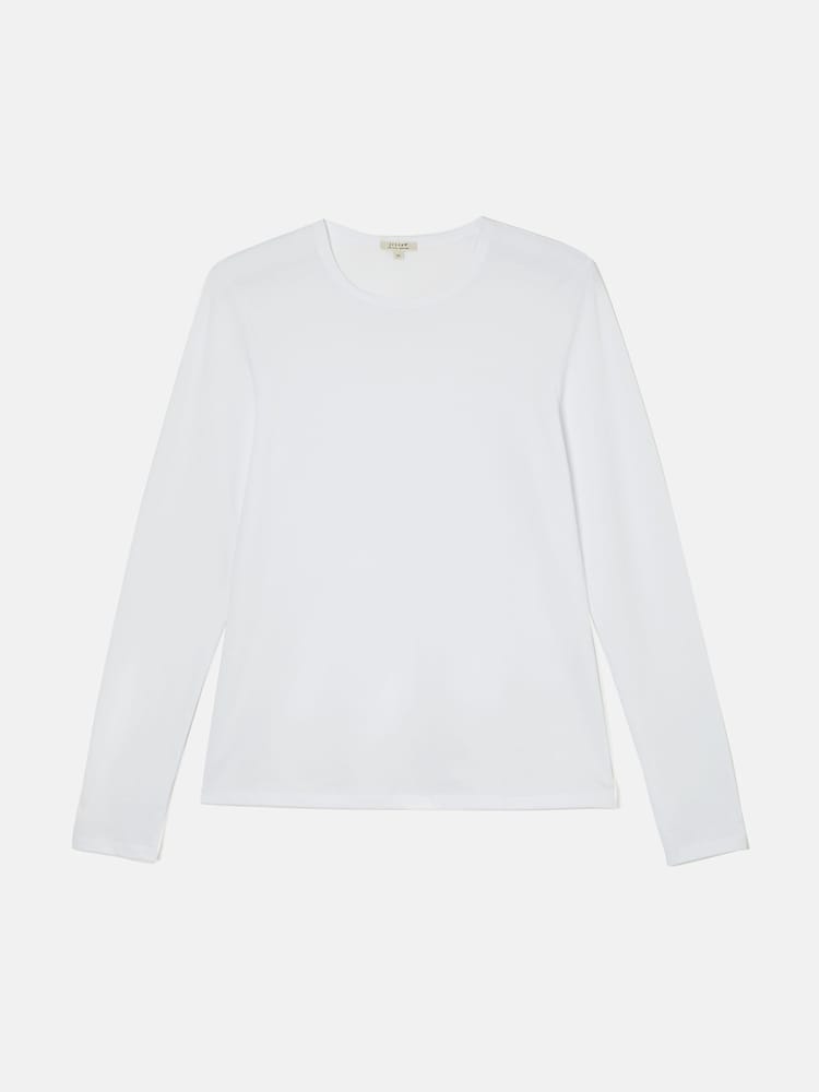 Jigsaw White Long Sleeve 100% Cotton Top - Image 7 of 7