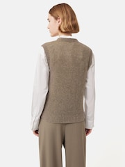 Jigsaw Brown Cashmere Crew Neck Tank - Image 2 of 5