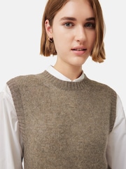 Jigsaw Brown Cashmere Crew Neck Tank - Image 5 of 5