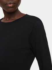 Jigsaw Black Long Sleeve 100% Cotton Top - Image 3 of 5