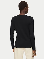 Jigsaw Black Long Sleeve 100% Cotton Top - Image 4 of 5