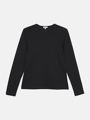 Jigsaw Black Long Sleeve 100% Cotton Top - Image 5 of 5