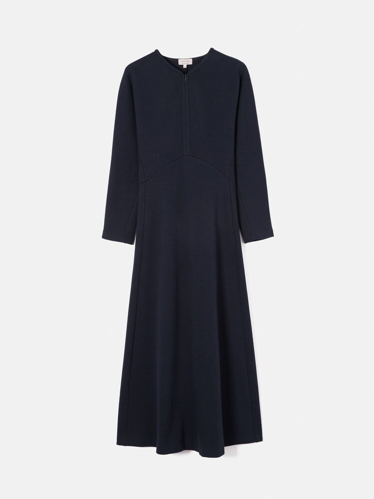 Jigsaw Blue Heavy Crepe Jersey Zip Dress - Image 5 of 5