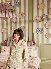 Cath Kidston Blue Floral 100% Cotton Button Through Pyjamas - Image 1 of 9