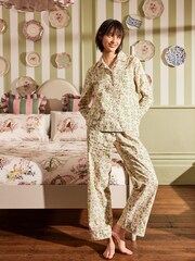Cath Kidston Blue Floral 100% Cotton Button Through Pyjamas - Image 3 of 9