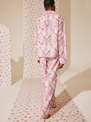 Cath Kidston Ecru 100% Cotton Poplin Button Through Pyjamas - Image 3 of 26