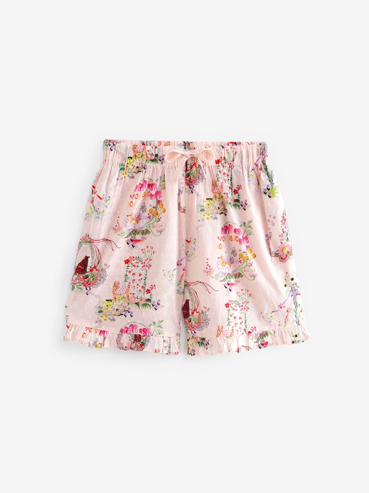 Cath Kidston Ecru Floral Ruffle Edge 100% Cotton Pyjamas Shorts Set - Image 12 of 12 Cath Kidston Ecru Floral Ruffle Edge 100% Cotton Pyjamas Shorts Set - Image 12 of 12