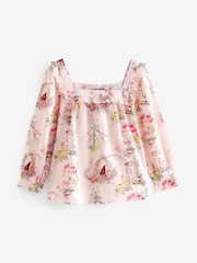 Cath Kidston Ecru Floral Ruffle Edge 100% Cotton Pyjamas Shorts Set - Image 9 of 12