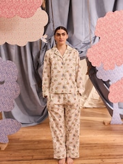 Cath Kidston Ecru Paddington 100% Cotton Poplin Button Through Pyjamas - Image 2 of 19