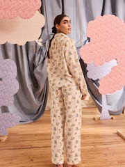 Cath Kidston Ecru Paddington 100% Cotton Poplin Button Through Pyjamas - Image 6 of 19