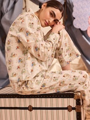 Cath Kidston Ecru Paddington 100% Cotton Poplin Button Through Pyjamas - Image 8 of 19