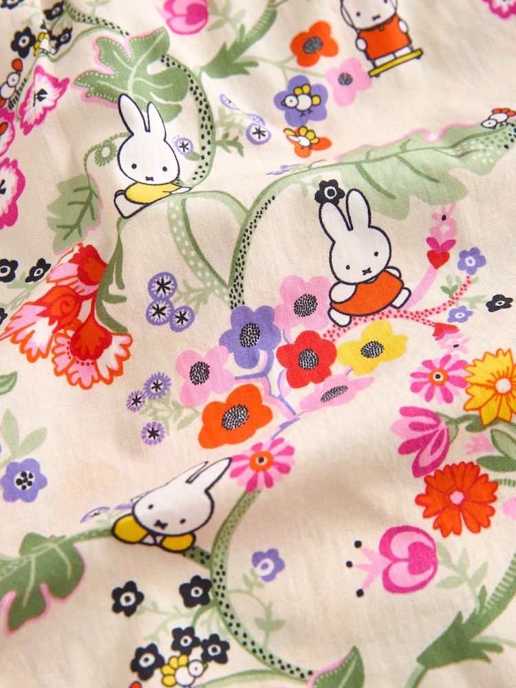 Cath Kidston Ecru Miffy Botanical Print 100% Cotton Poplin Button Through Pyjama Short Set - Image 10 of 10
