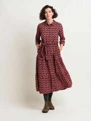 Brakeburn Maroon Thistle Cord Maxi Dress - Image 1 of 4