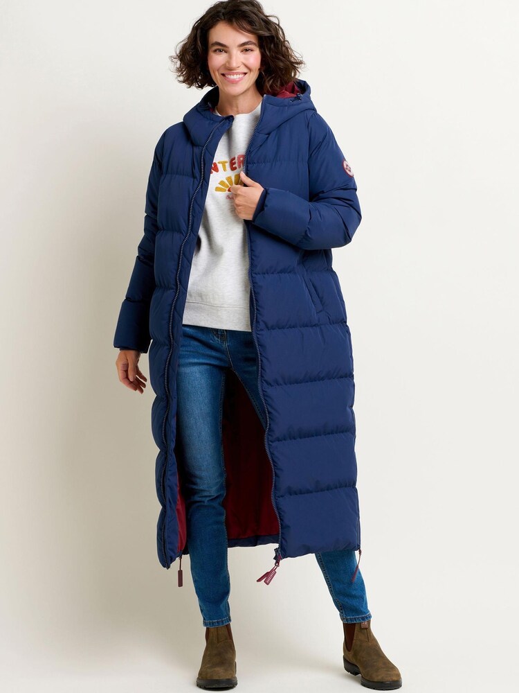 Brakeburn Blue Longline Puffer Coats - Image 1 of 4