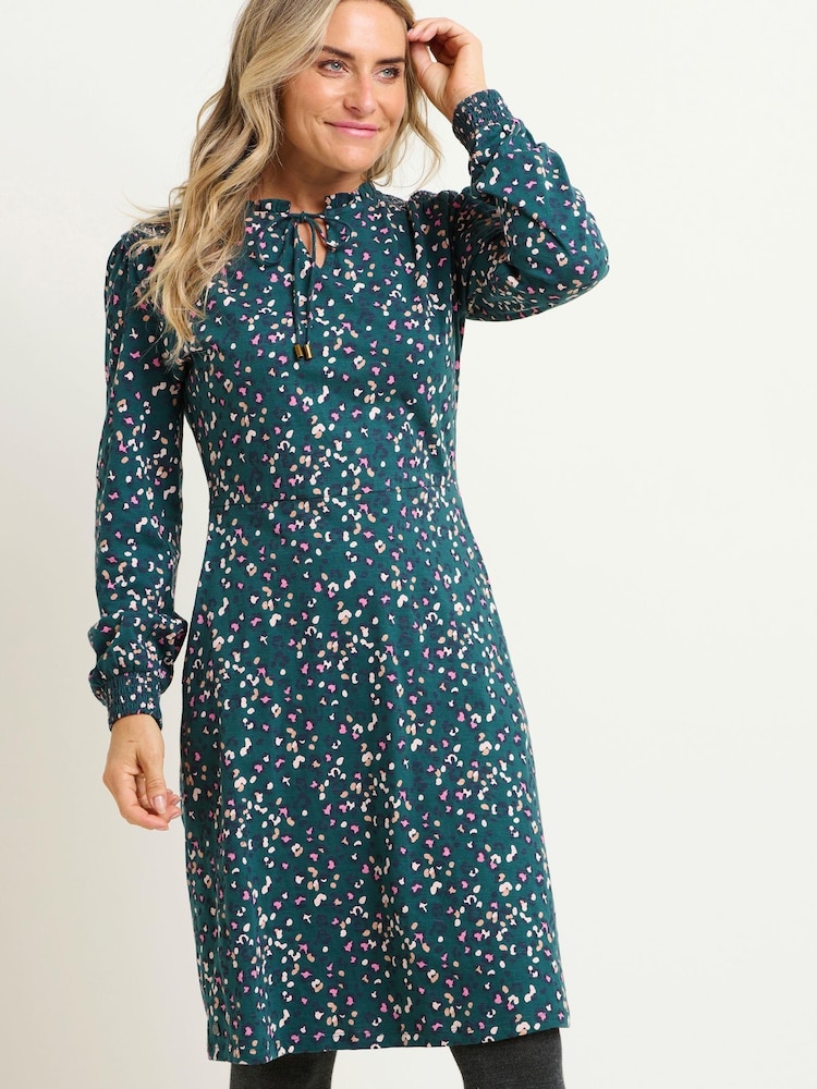 Brakeburn Blue Leopard Spot Dress - Image 1 of 4