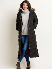 Brakeburn Black Slim Longline Puffer Coats - Image 4 of 5
