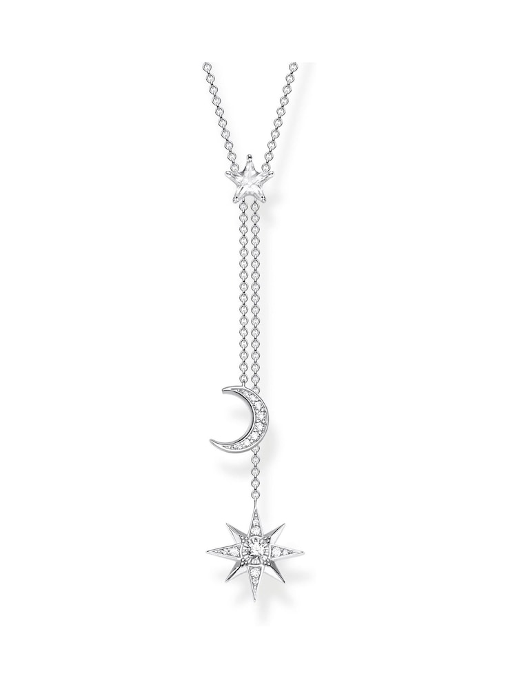 Thomas Sabo White Cosmic Charm 925 Zirconia Necklace - Image 1 of 2